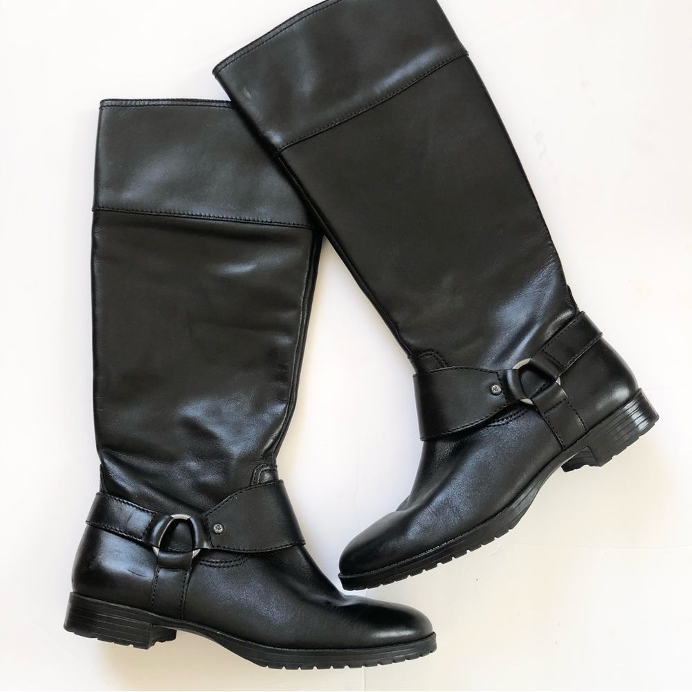 Ralph Lauren tall black leather riding boots Sulita style woman’s size 6.5